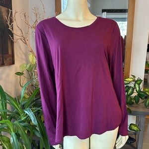 Lily Pulitzer Luxletic Mauve Long Sleeve Top ~ XL